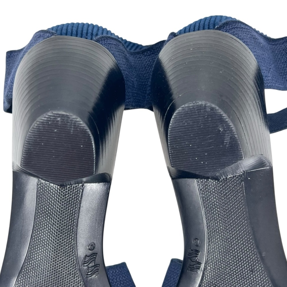 Charleston Shoe Co. Lafayette Stretch Block Heeled Sandals in Navy - Picture 5 of 8